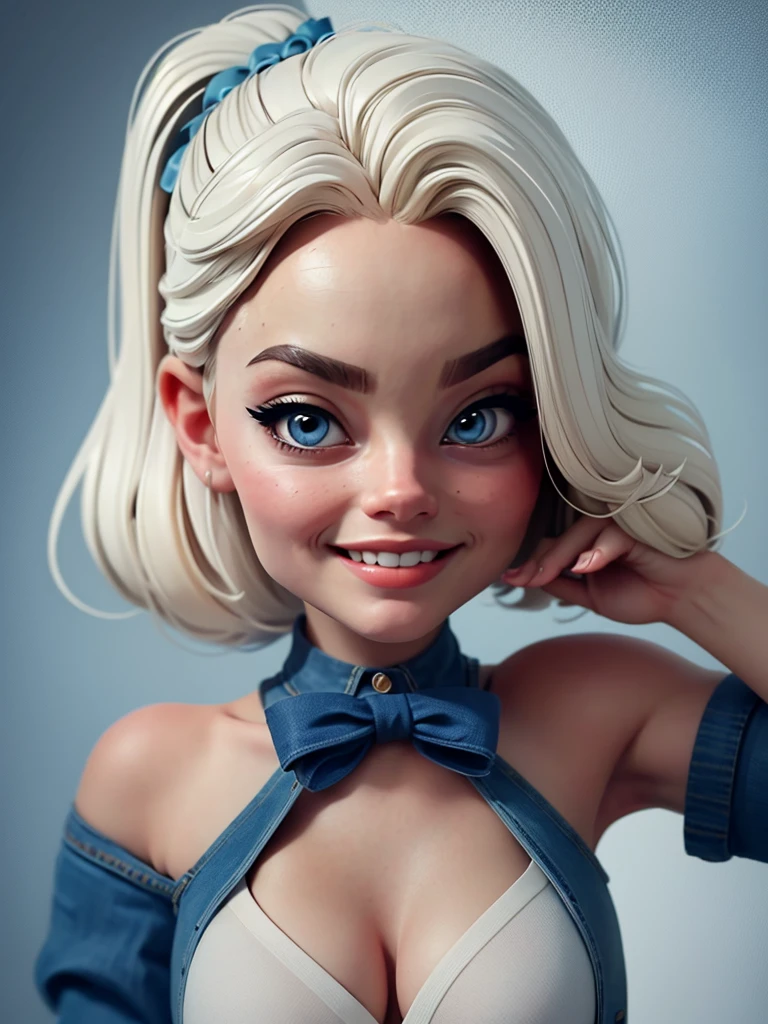 Baby girl cute chibi style, Fashion Style 2023, Stylish Theme, linda, expressive, glad, beautiful smile, beautiful straight hair, professional model, Cute poses, bionde, blue eyes, vivid color, bionde hair,platinum hair, bionde, margot robbie
