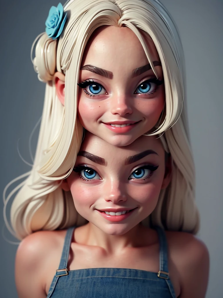 Baby girl cute chibi style, Fashion Style 2023, Stylish Theme, linda, expressive, glad, beautiful smile, beautiful straight hair, professional model, Cute poses, bionde, blue eyes, vivid color, bionde hair,platinum hair, bionde, margot robbie
