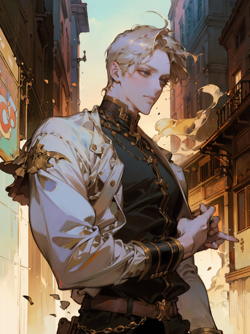 portrait of (sks man) in good mood, street fighter, attractive male, character design, dynamic lighting, cool and bright tint, painting by gaston bussiere, craig mullins, j. c. leyendecker, tom of finland