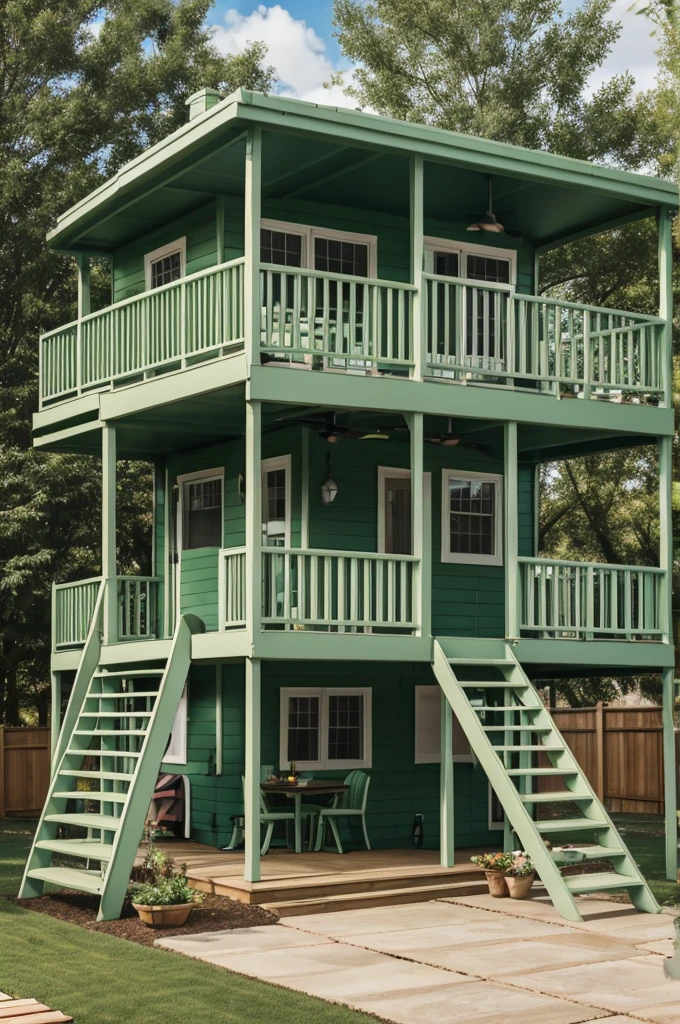 ((Green Dog)) ((PATIO)) ((House)) (( Big))
