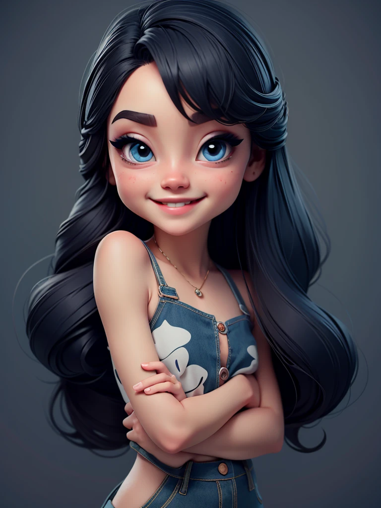  cute chibi style, Fashion Style 2023, Stylish Theme, linda, expressive, glad, beautiful smile, beautiful straight hair, professional model, Cute poses, bionde, blue eyes, vivid color, bionde hair
