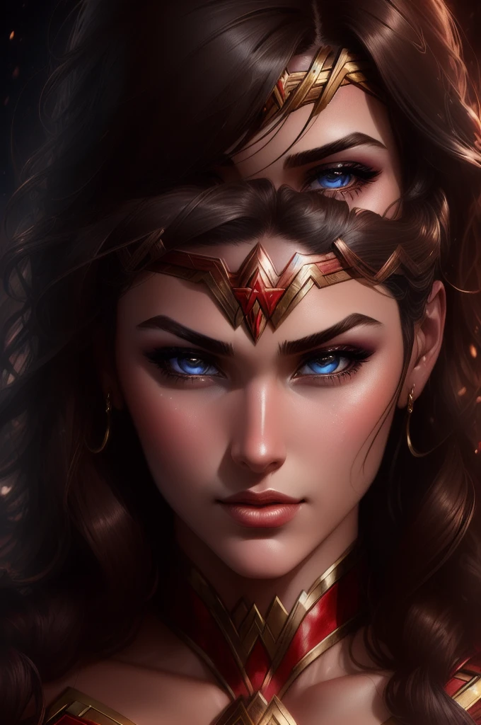(Award Winning Digital Artwork:1.3) of (Sketch:1.3),(Energetic:1.3) wonder woman, EmmaRob,CGSociety,ArtStation,(Saturated:1.3),(close portrait:1.3),(Feminine:1.4),(beautiful:1.4),(attractive:1.3),handsome,calendar pose,perfectly detailed eyes,studio lighting,thematic background