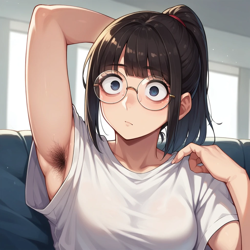 (masterpiece), 1girl, 1boy, fellatio, blowjob, deepthroat, penis, best quality, expressive eyes, perfect face, best quality, kemonomimi, bear ears, brown hair, short hair, messy_hair, blue eyes BREAK freckles, green shirt, , huge breasts, , standing, embarrased, indoors, (jizz, cum on mouth)