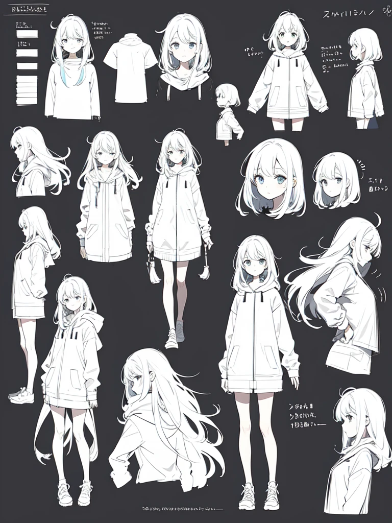 sketch (Character design sheet, same characters, whole body, Three-View, front, ~ ~ ~ ~ side, return),(Very bright:1.1), White Background, [1 Girl:7], (Tilt your head:1.2), ([sketch|watercolor \(Moderate\)]:1.15),Chaotic Abstractionな背景, Vector Trace, Gradient Blending, Bright colors, that&#39;wonderful, 非常にdetailed, Complex, (Very low contrast:1.4） and whole body, Artistic elements add depth to the work. The overall atmosphere is creepy and nightmarish...., With a unique artistic touch. This movie is、The dark and crazy world of horror movies depicted in HD., Evoke visual stimuli and aesthetic sense, that will terrify and excite the audience....,watercolor画, （Lightless, Eyes without highlights, evil eye, An ugly person with white eyes, that&#39;Red eyeliner）,whole body絵, Wearing a maid outfit （Gradient braided hair, (Light purple hair), (Ink blotches:1.1), (pale:1.2),(Light purple:1.2),(Light green:1.2)　Adult features,expensive, Wearing black tights,Green Eyes, The skin is hidden　and maid, The background is a dark and desolate landscape, Horror movie atmosphere. Her figure is very beautiful, Emphasizing the dark and crazy elements. Skillfully expressing the effects of light and shadow, detailed, The face and expression of the black costume are also carefully drawn....,sketch (Character design sheet, same characters, whole body, Three-View, front, ~ ~ ~ ~ side, return) 1 female, Nervous,Cowboy Shot,,(Very bright:1.1), White Background, [1 Girl:7], (Tilt your head:1.2), ([sketch|watercolor \(Moderate\)]:1.15),Chaotic Abstraction