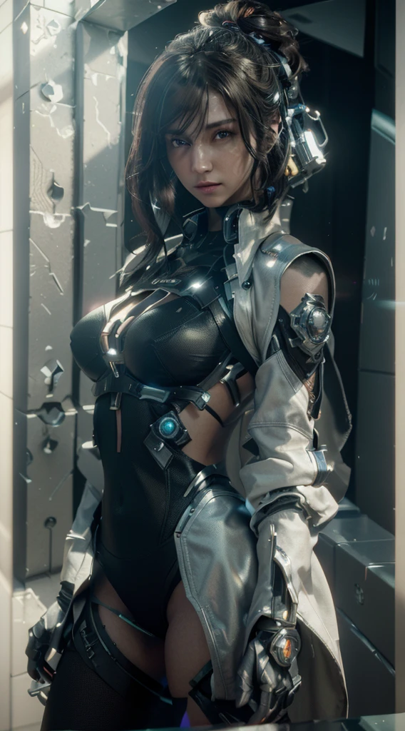 ((Best quality)), ((masterpiece)), (detailed:1.4), 3D, an image of a beautiful cyberpunk female,HDR (High Dynamic Range),Ray Tracing,NVIDIA RTX,Super-Resolution,Unreal 5,Subsurface scattering,PBR Texturing,Post-processing,Anisotropic Filtering,Depth-of-field,Maximum clarity and sharpness,Multi-layered textures,Albedo and Specular maps,Surface shading,Accurate simulation of light-material interaction,Perfect proportions,Octane Render,Two-tone lighting,Wide aperture,Low ISO,White balance,Rule of thirds,8K RAW,