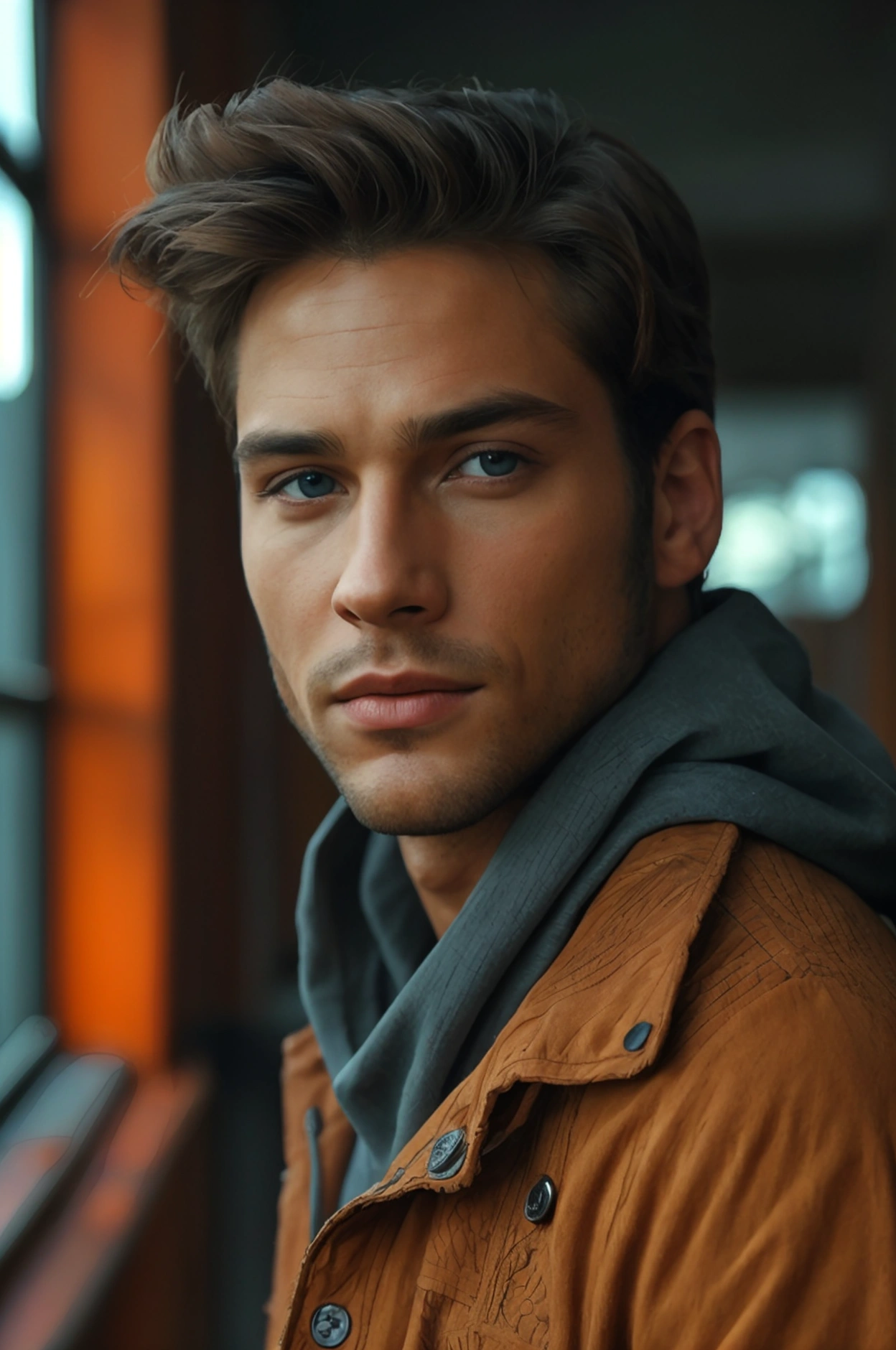 Realistic photo of solo handsome men