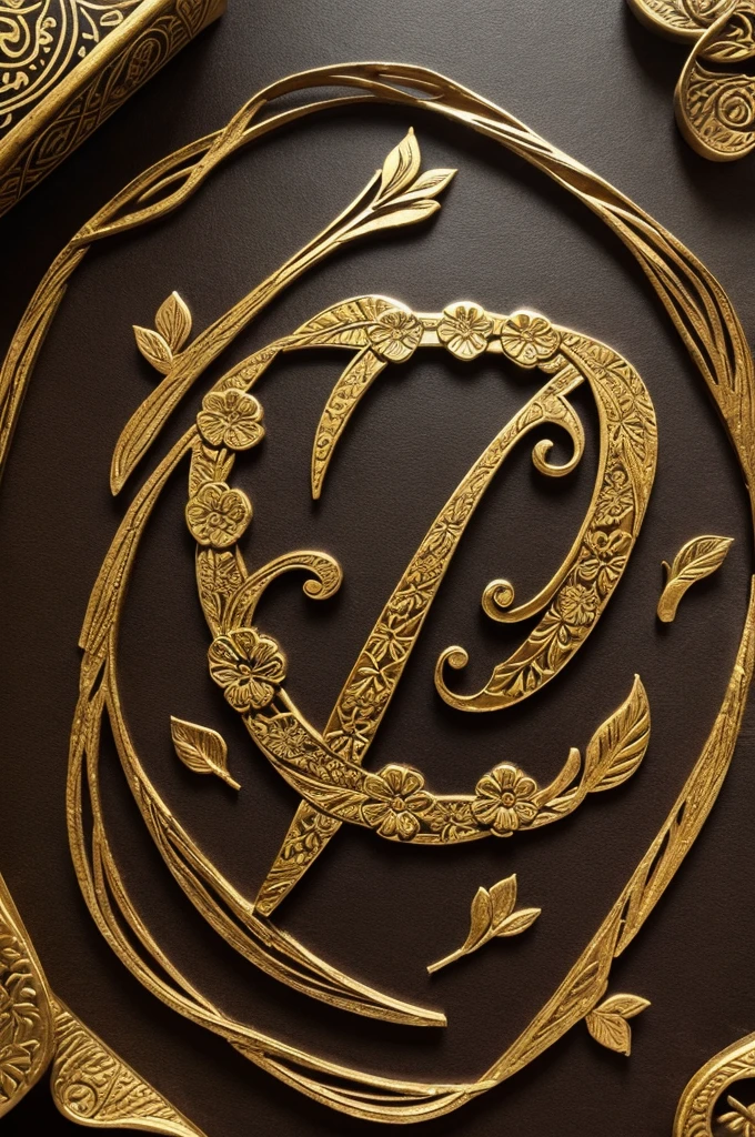 Create a calligraphic logo featuring the Hindi character 'अ' (pronounced as "a") alongside the English letter 'K', seamlessly intertwined and clearly legible. Surround these characters with intricate floral patterns, including vibrant flowers, delicate vines, and leaves. Integrate a graceful butterfly motif within the floral decorations. Ensure the design is set against a soft, textured background that enhances its elegance and visual appeal.