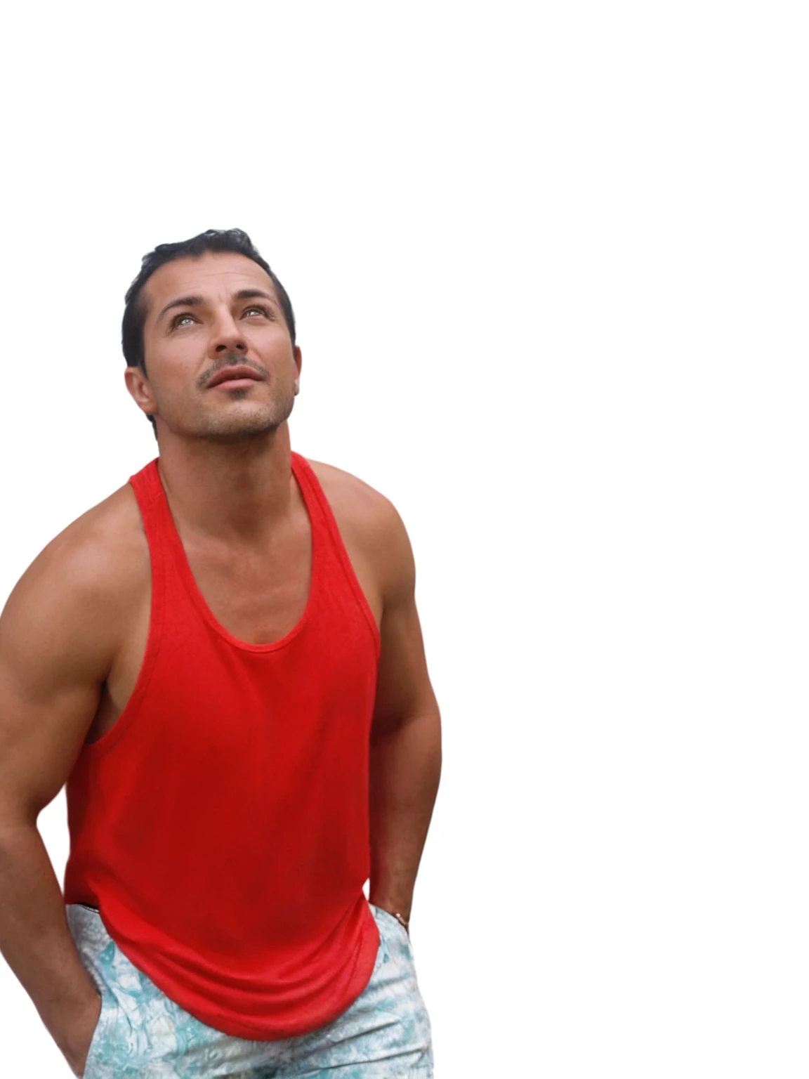 "(best qualityer,realisitic:1.37),portrait of a 35 year old person, dark-haired man, Buzz Cut, intense gaze,detailedeyes,eyes browns,Detailed lips,strong facial features,fine wrinkles,natural lighting,strong chin,determining expression,subtle stubble,neutral background,bright coloured"