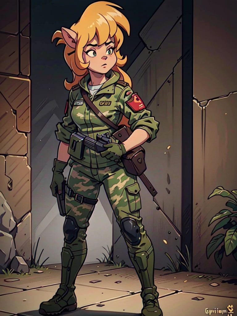 a detailed anthro girl with camouflage jacket, tactical gloves, camouflage pants, army boots, furry, highly detailed, 8k, photorealistic, cinematic lighting, dramatic lighting, volumetric lighting, intricate details, realistic textures, hyper realistic, masterpiece, digital art