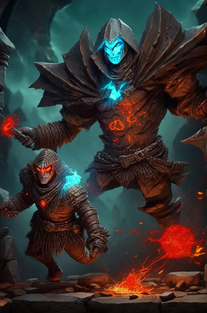 (stone golem) (RPG) (Mediovale) (villany) (red crack) (borboleta)