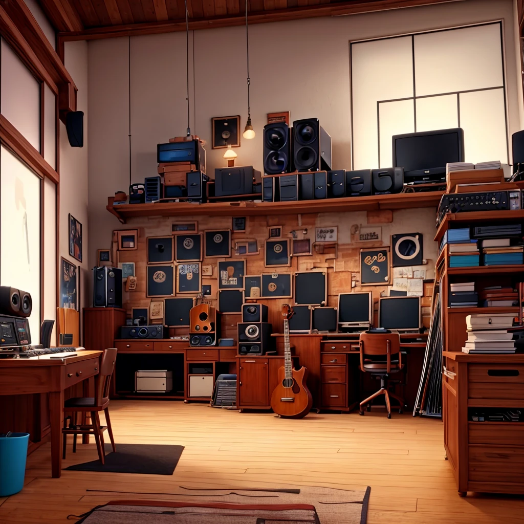 Music studio scene