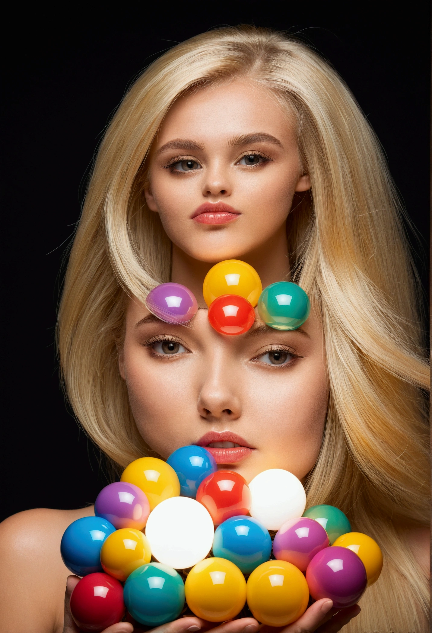 blonde girl with big