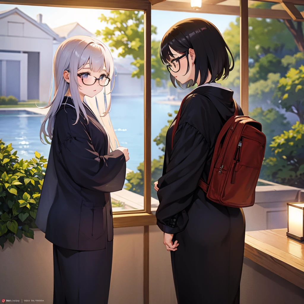 Glasses girl with Japanese