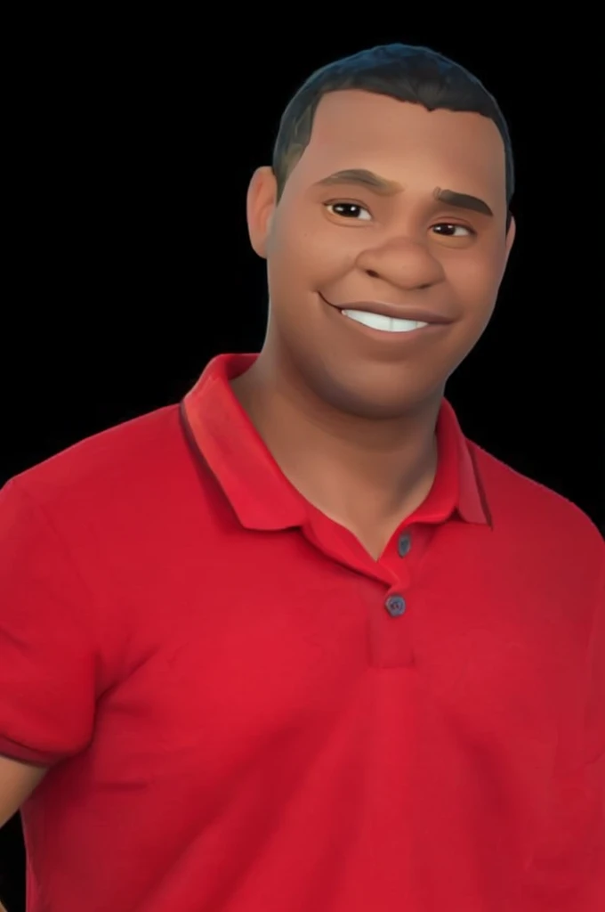 Disney Pixar,naughty man,brown skinned,Polo shirt, vermelha,large nose