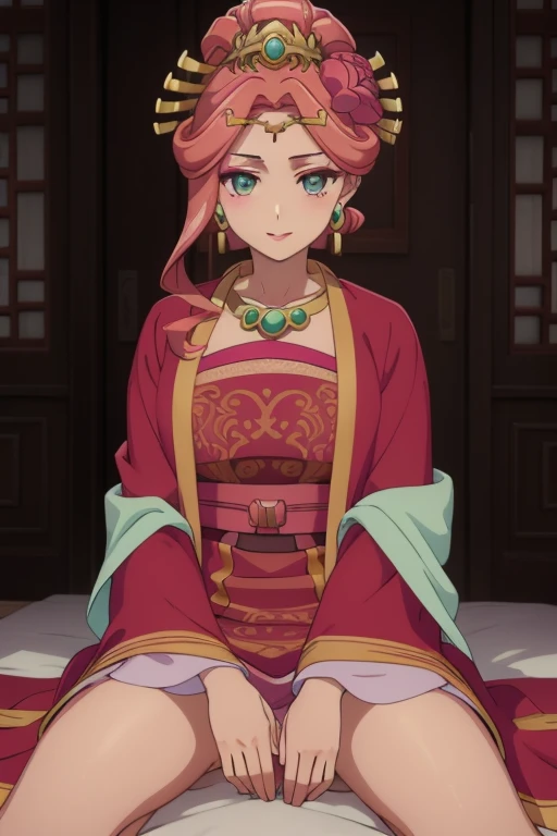 sitting,thighs,blush,parted lips, yuyefei,solo,pink hair,earrings,hair ornament,hair flower,makeup,lipstick,green eyes, necklace,hanfu,chinese clothes,red chinese clothes,pink dress,red dress,long sleeves,wide sleeves,red breasts curtain, mother and daughter,mature female,blanket,bab ,smile,, Exquisite visuals, high-definition,masterpiece,best quality,, Exquisite visuals,high-definition,masterpiece,best quality,18yo,Young female,Beautiful Fingers,Beautiful long legs,Beautiful body,Beautiful character design,white panties,allow nsfw,underneath the sensitive part, wet, semen flowing, ejaculating,Spread your legs wide, use your fingers to hook your vagina and masturbate
