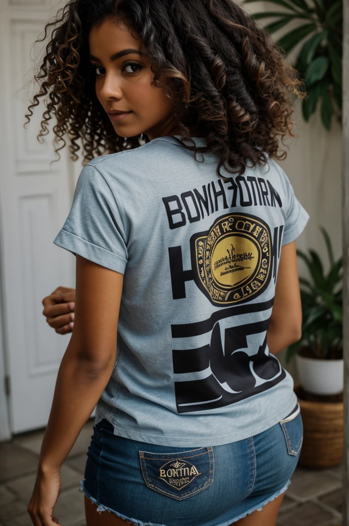 woman with a dark and curly Colombian shirt and on the back it says bryith and the 10 with the name linda or Briyith