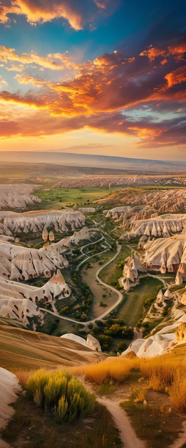 (Highest quality),(masterpiece:1.2),(Very detailed:1.2),Ultra-high resolution,RAW color photos,8K,Vast landscape photography,Realistic photos,Elaborate photos,Skydiving viewpoint,Written boundary depth,Sharp focus,In the clouds,Cappadocia,Sunset,Beautiful colors,Written boundary depth,Wide Light,Low contrast,Backlight,Sharp focus,Vibrant colors,moving composition