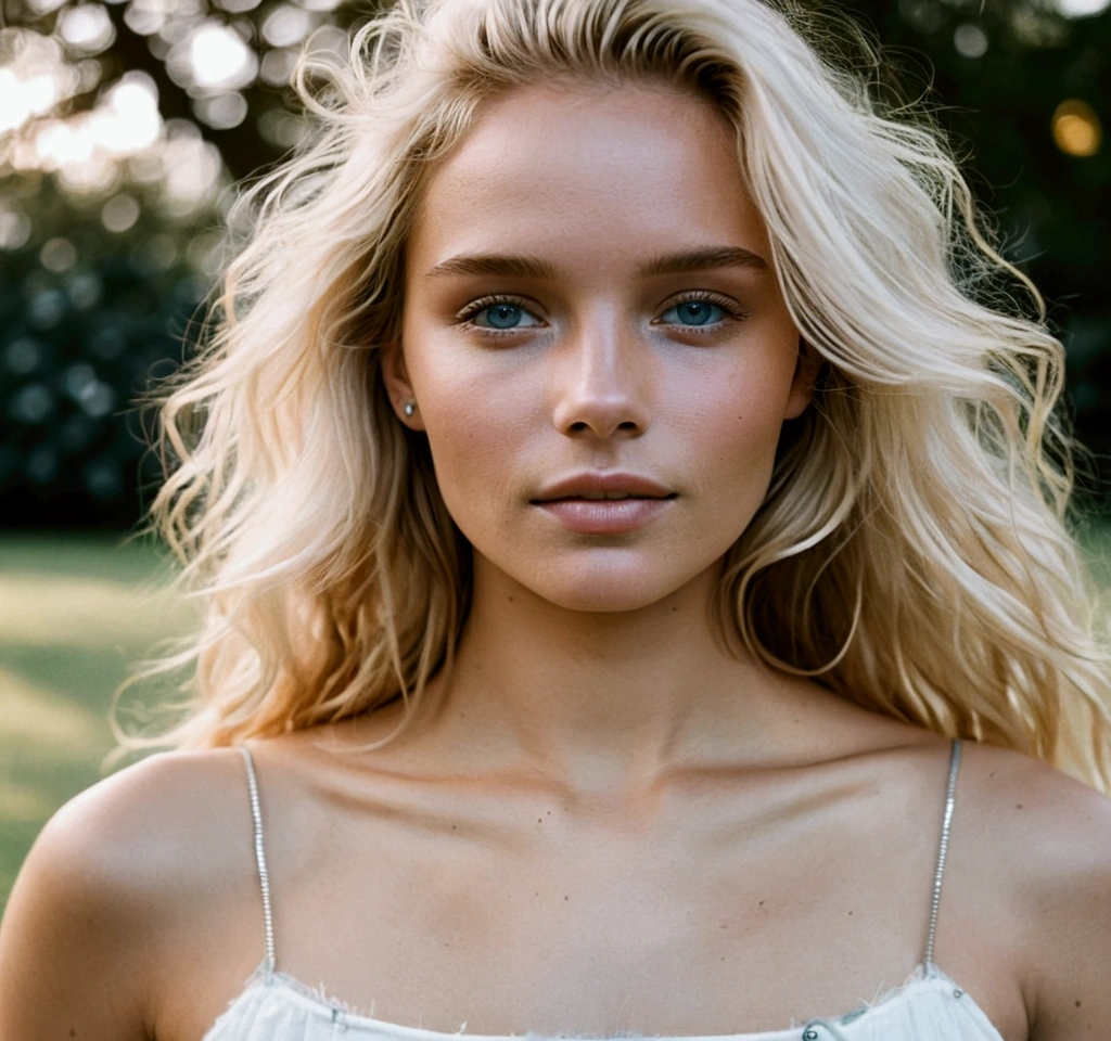 fille blondesur un lit en sous vêtement sexy