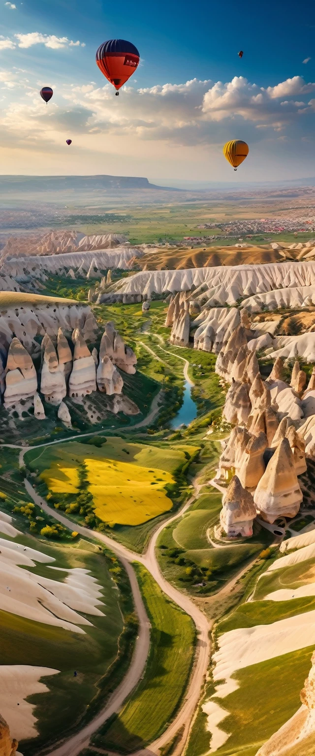 (Highest quality),(masterpiece:1.2),(Very detailed:1.2),Ultra-high resolution,RAW color photos,8K,Vast landscape photography,Realistic photos,Elaborate photos,Skydiving viewpoint,Written boundary depth,Sharp focus,In the clouds,Cappadocia,Asahi,Beautiful colors,Written boundary depth,Wide Light,Low contrast,Backlight,Sharp focus,Vibrant colors,moving composition