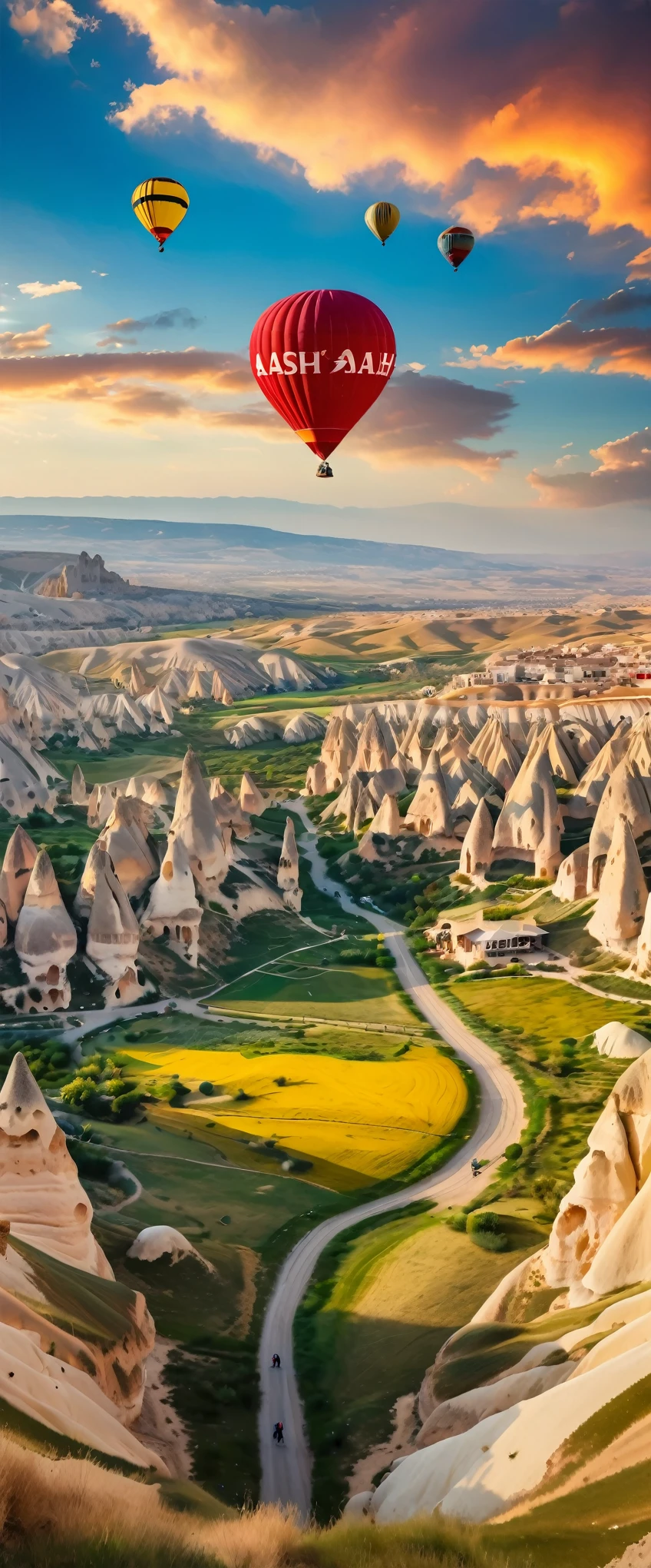 (Highest quality),(masterpiece:1.2),(Very detailed:1.2),Ultra-high resolution,RAW color photos,8K,Vast landscape photography,Realistic photos,Elaborate photos,Skydiving viewpoint,Written boundary depth,Sharp focus,In the clouds,Cappadocia,Asahi,Beautiful colors,Written boundary depth,Wide Light,Low contrast,Backlight,Sharp focus,Vibrant colors,moving composition