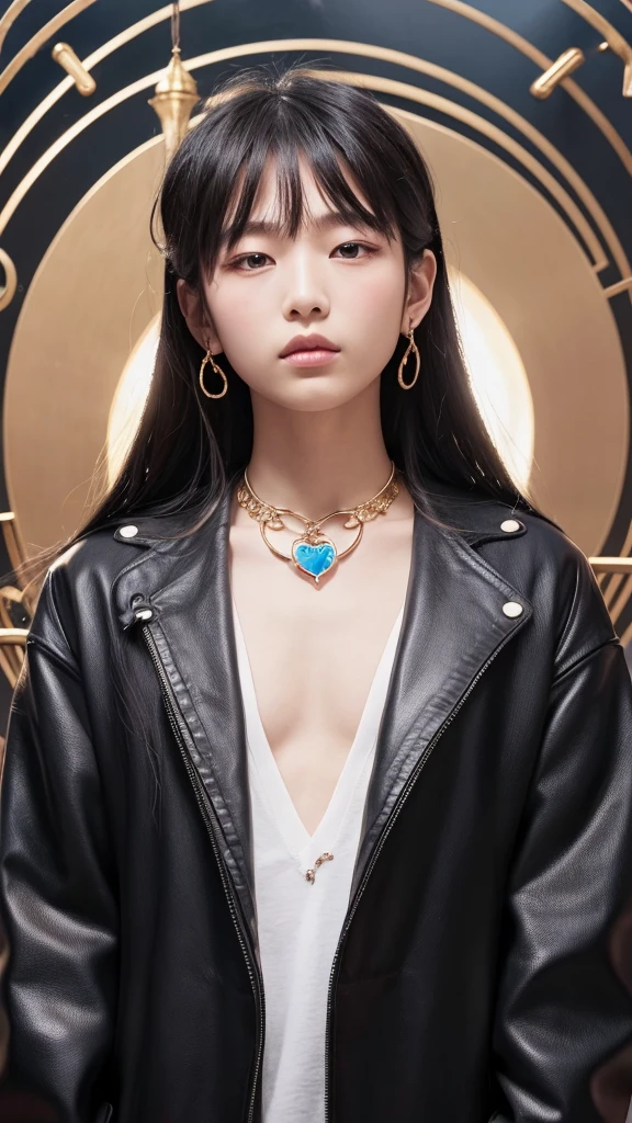 恋愛のgod様　Wearing a heart-shaped stone around his neck　god々New Background　Illustrative