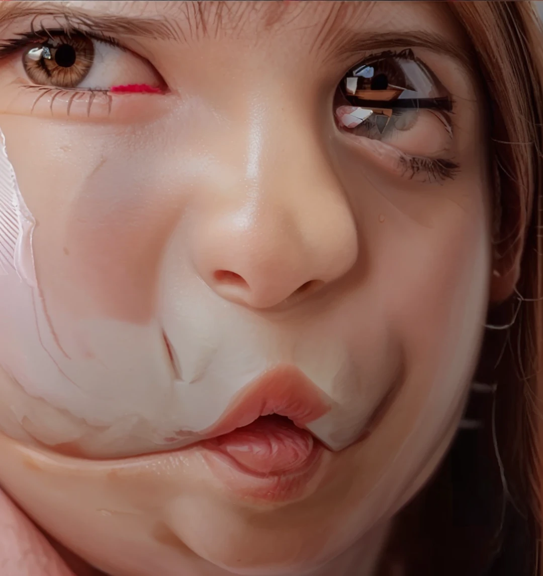 Gqnzer face from crystal ball mix pixai version everything else is the same only that you see a whole girl person is different