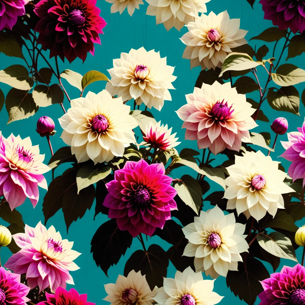 Crazy, Floral, Dahlia, Vintage, nature, Layered, Depth Bougainvillea,