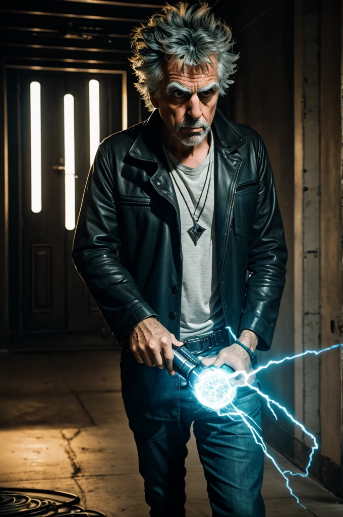 Rick Sanchez strange look techno
