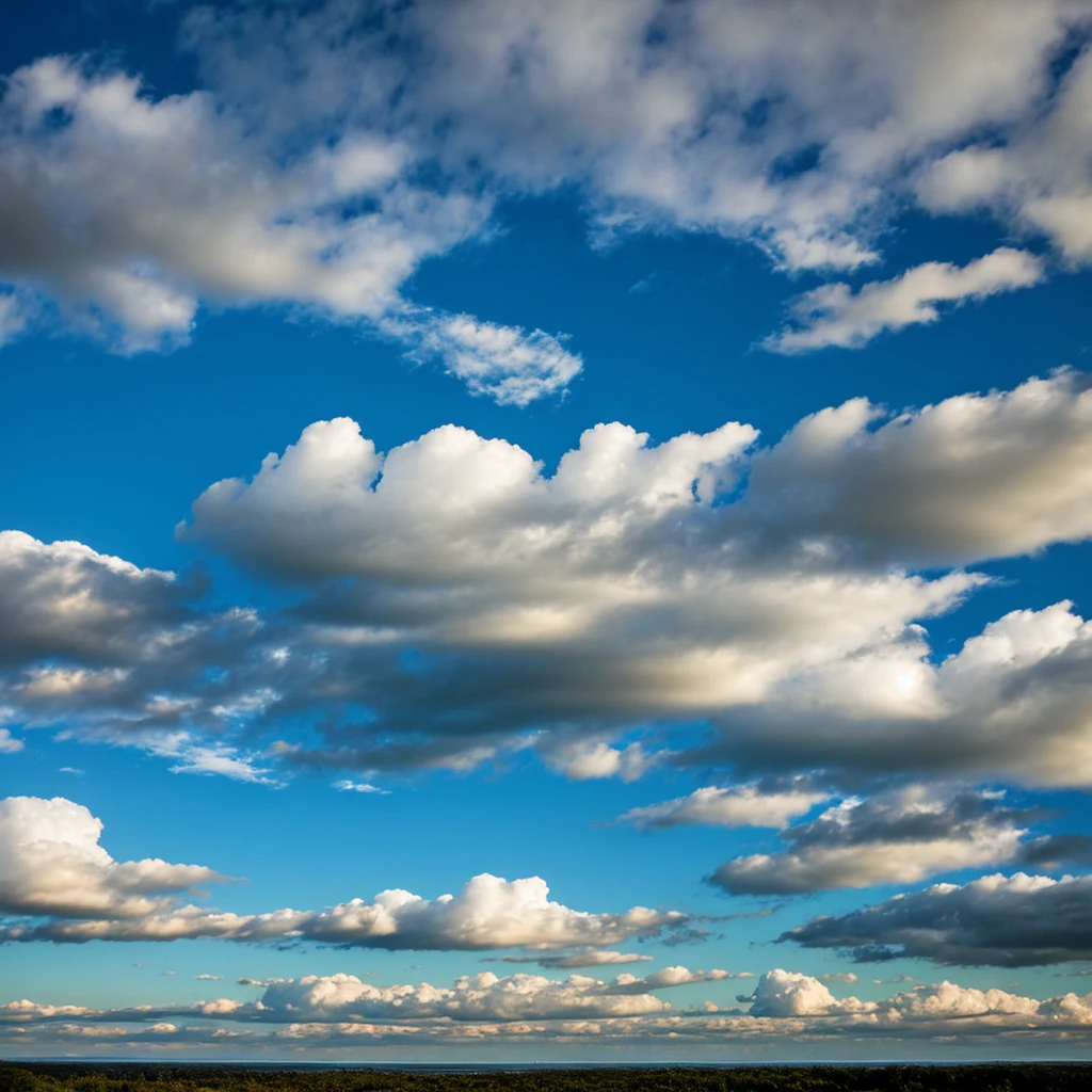 perfect light sky with perfect clouds, realistic