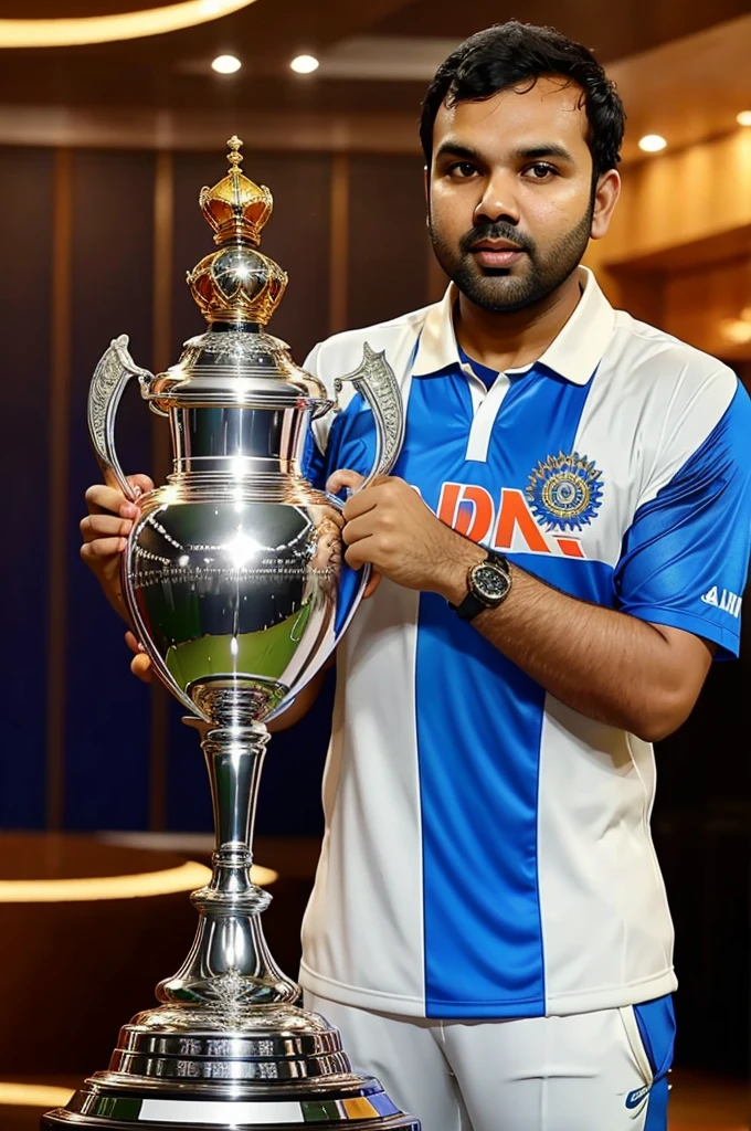 Rohit sharma with every icc trophy and ipl trophy