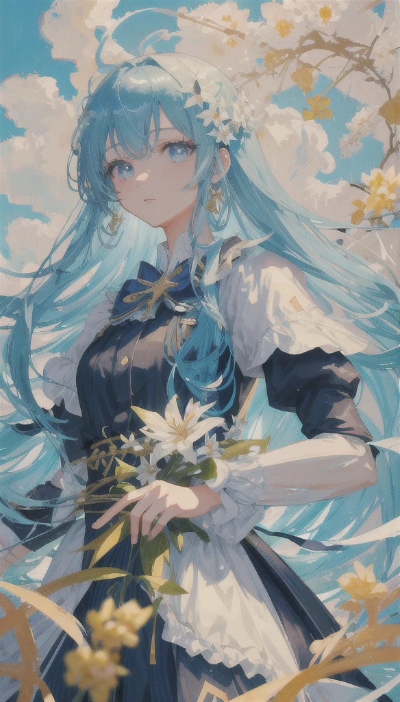 (masterpiece), (best quality), (ultra detailed),(disheveled hair),(illustration), (1girl), (Fashionable clothing), standing, Fashion model, looking at viewer, (interview), (simple background),beautiful detailed eyes, delicate beautiful face, Floating,(high saturation),(colorful splashes),colorful bubble,(shining), focus on face, kamisato ayaka, light blue hair, bangs, hair ring, floating flowers, floating hairs.Girl, anime waifu, looking at viewer, highlydetailed, reflections transparent iridescent colors, long transparent iridescent RGB hair, artby Serafleur from artstation, thick acrylic,illustration on pixiv, waist up portrait, gorgeoussacred girl, best quality, ultra detailed,sad,clever,beautiful face , beautiful lighton black background, Character stvle renderedby Octane,