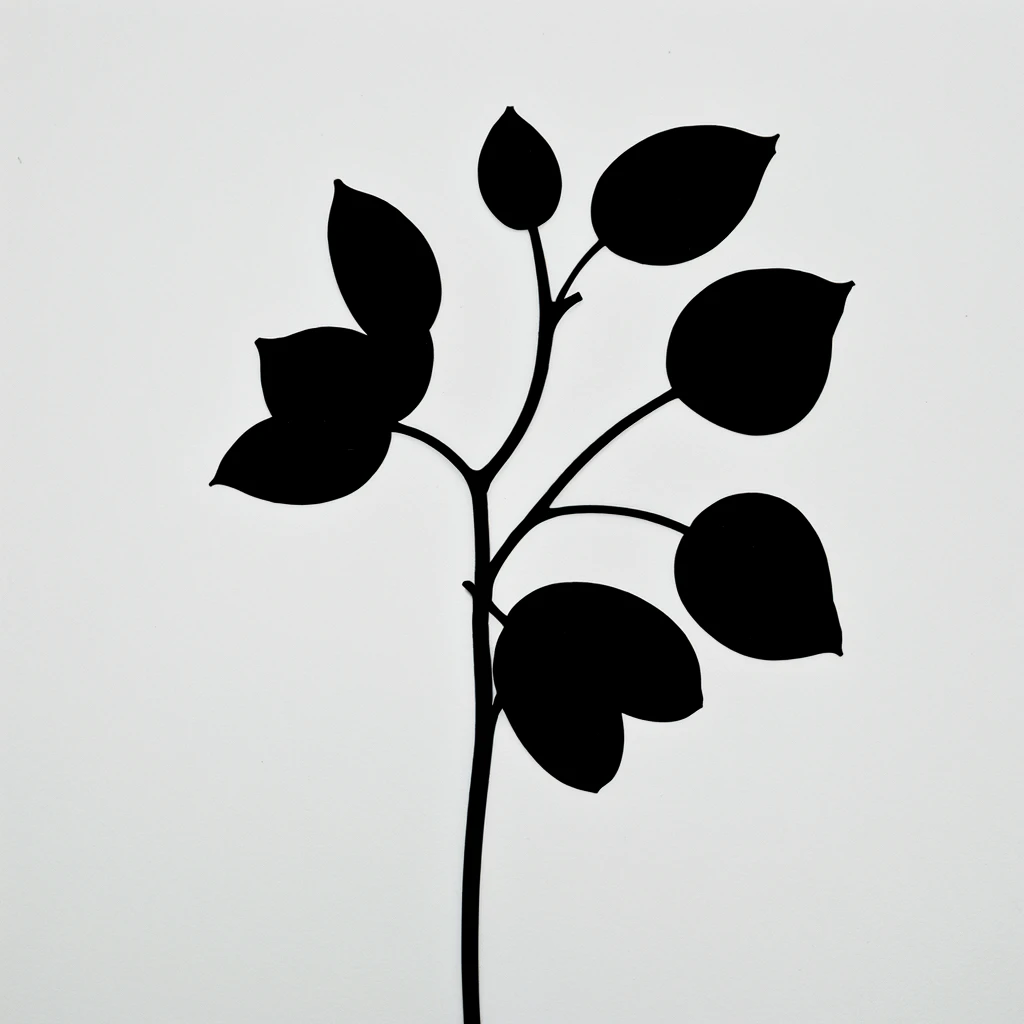 minimalist flower on white background perfect beautiful one black pack flower