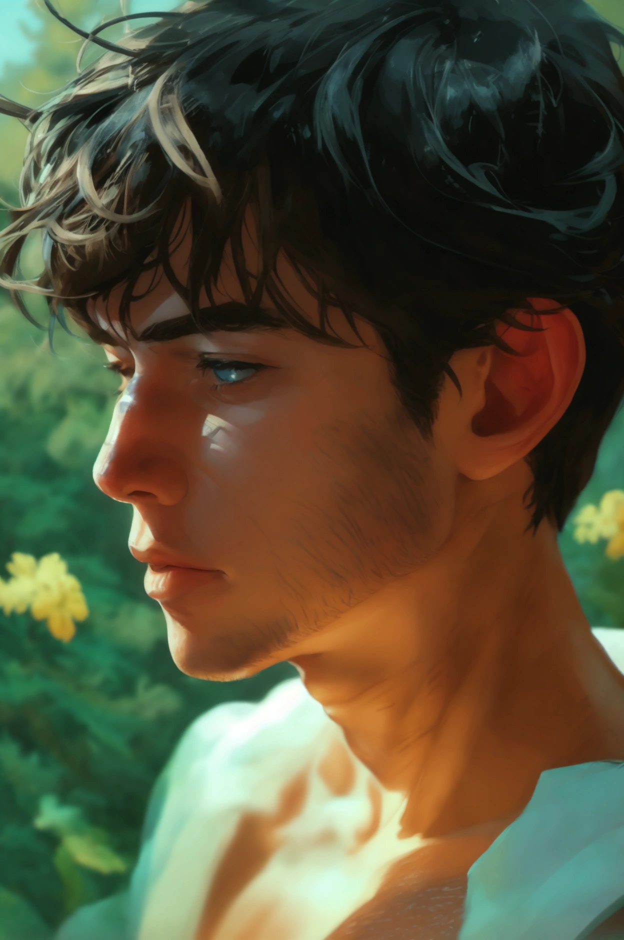Realistic photo of solo handsome men nude 