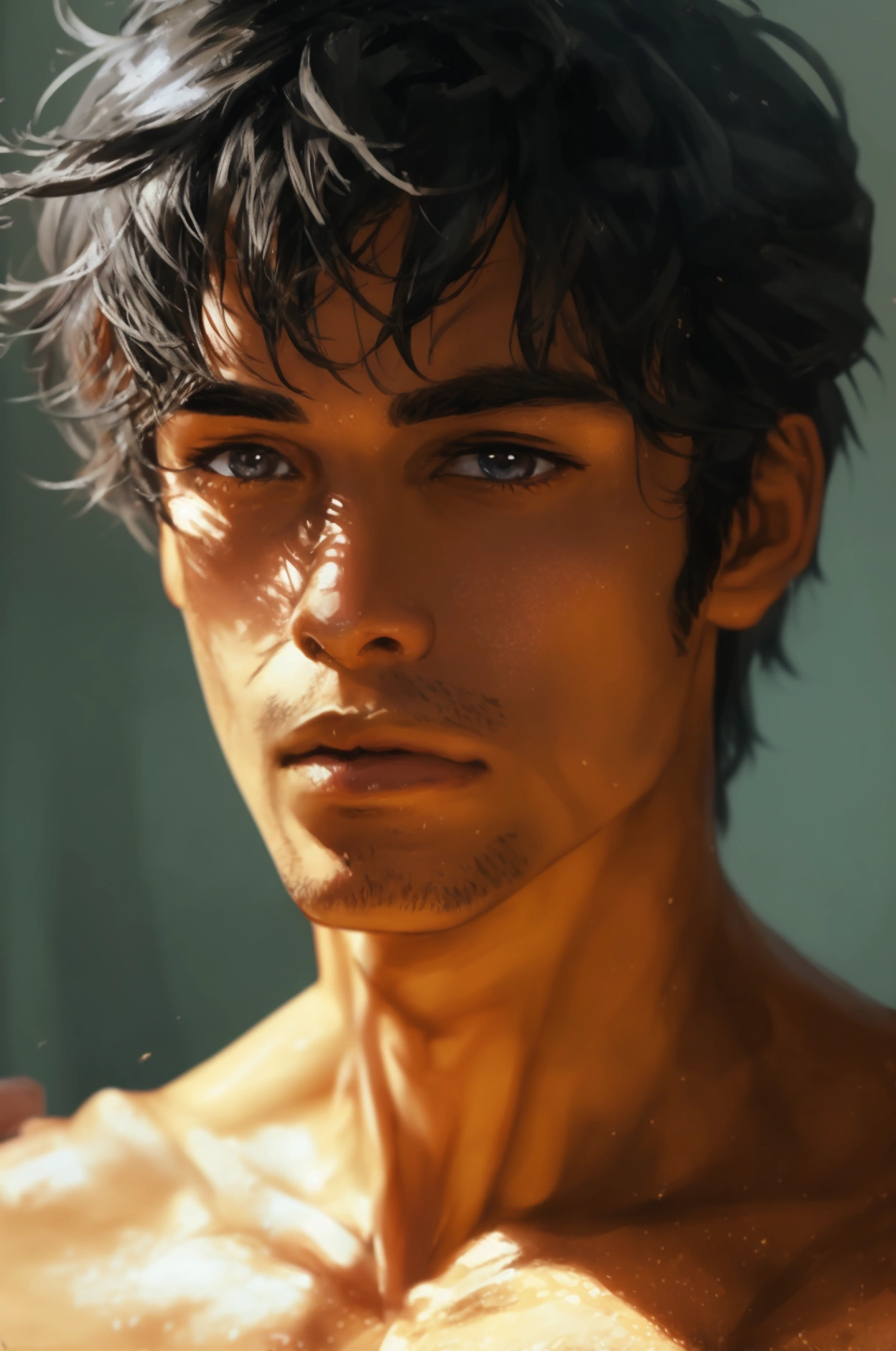 Realistic photo of solo handsome men