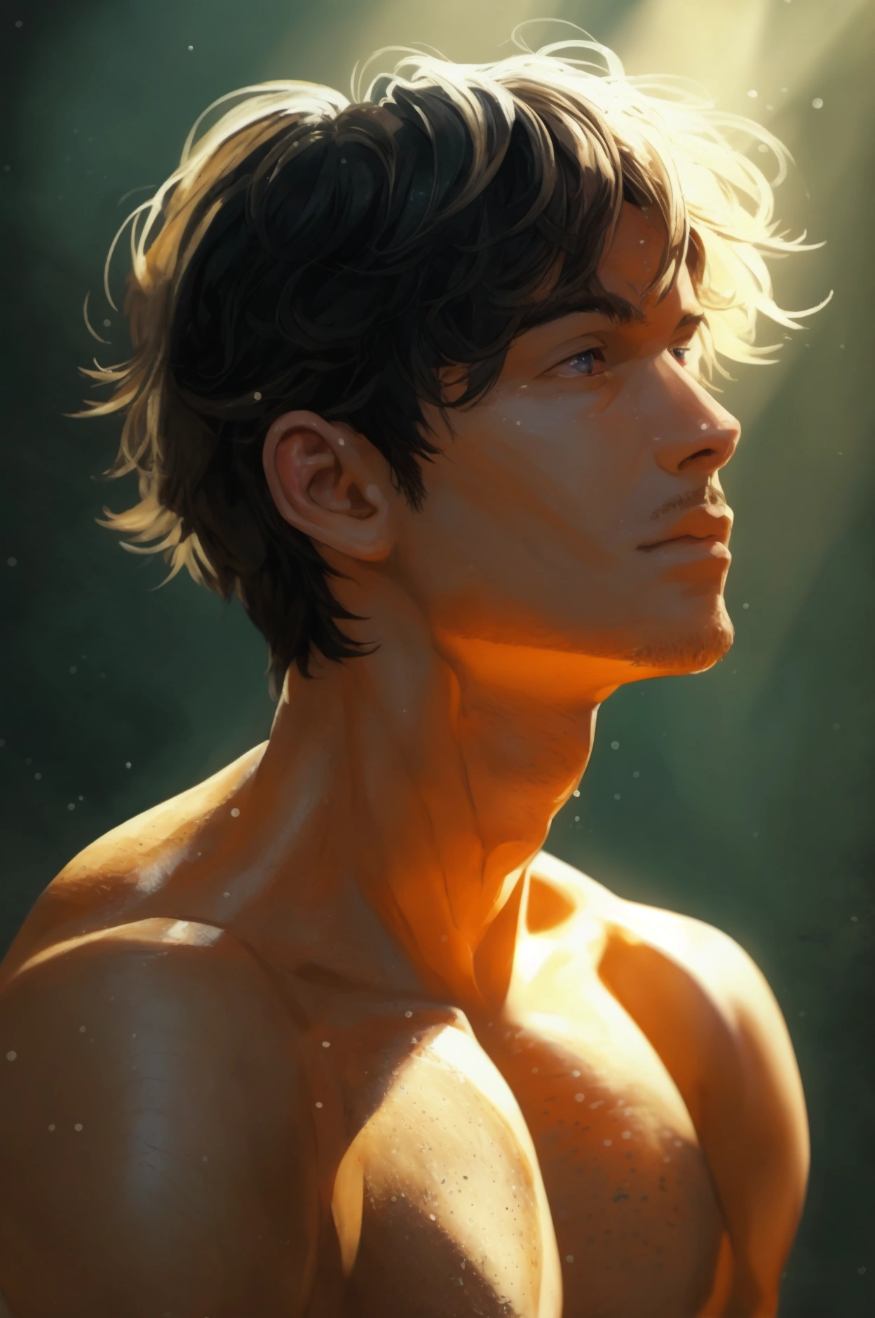 Realistic photo of solo handsome men nude 