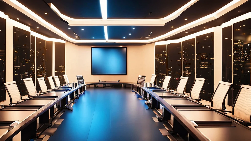 a conference room filled with business leaders and analysts, with the focus on an interactive touchscreen table displaying real-time analytics and data trends, highlighting the importance of data in strategic decisions.