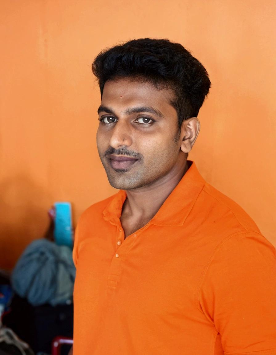 there is a man in an black shirt posing for a picture, with accurate face, portait photo profile picture, wearing an black t shirt, profile pic, ayan nag, jayison devadas, vinayak, very very low quality picture, 8k selfie photograph, with lovely look, without beard,  profile picture, uploaded, vastayan, portrait mode photo