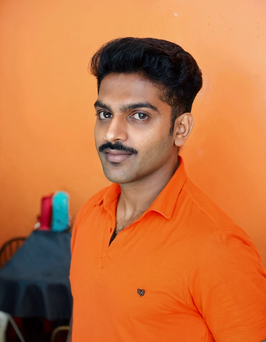 there is a man in an black shirt posing for a picture, with accurate face, portait photo profile picture, wearing an black t shirt, profile pic, ayan nag, jayison devadas, vinayak, very very low quality picture, 8k selfie photograph, with lovely look, without beard,  profile picture, uploaded, vastayan, portrait mode photo