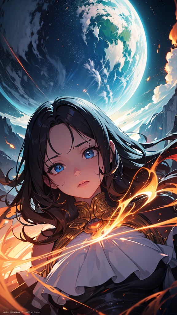 35mm photography, white cropped top, beautiful earth filled with water and lava, perfect eyes, sharp focus, 8k HD, crazy detail, intricate, Caenorhabditis elegans, atmospheric 4k hyper-detail, cinematic sensibility, sharp focus, masterpiece, color, surreal, vivid colors, (very detailed CG unity 8k wallpaper), intricate, high detail, sharp focus, realistic, symmetrical, volumetric lighting, beautiful, rich dark masterpiece, Dan Mumford and Mark M. Astrophotography in the style of Simonetti