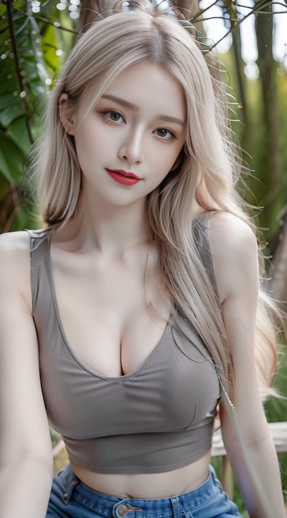 russian lady.Highest quality, Like the whole body,A sophisticated face,Wise Eye,Pretty face,25-year-old female,Slim figure,burnet,Outdoor Scene,Sitting pose,nipple