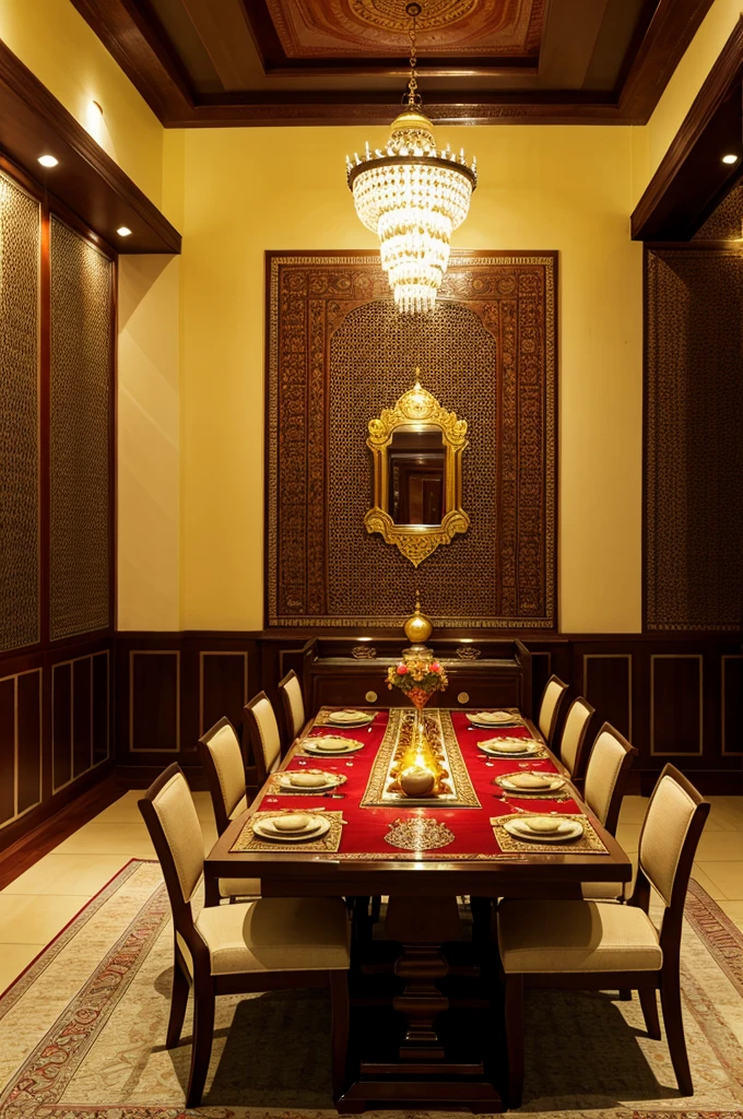 Simple maharaja theme dining room