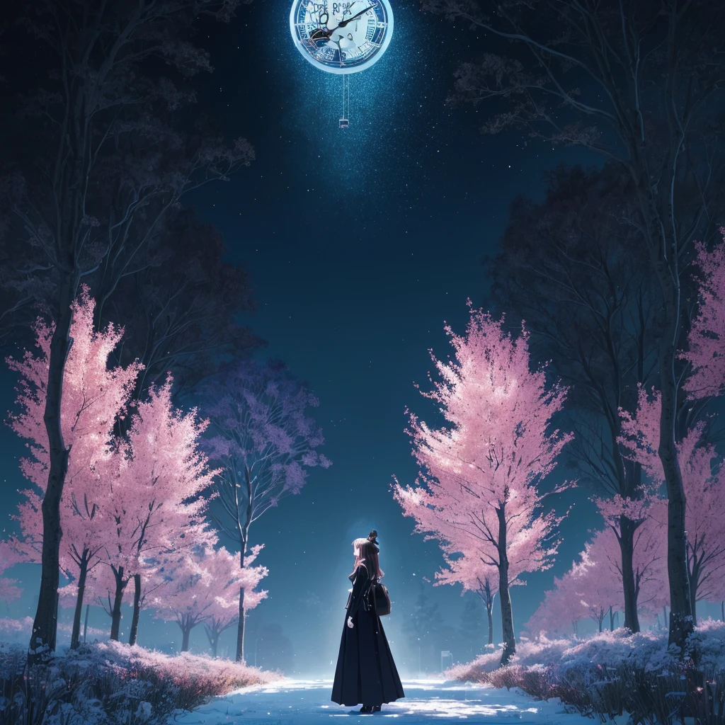 a woman standing in a room with a clock and trees, 4K anime art wallpaper, 4k anime art wallpaper, 8K anime art wallpaper, melhor anime wallpaper 4k konachan, cute anime dinner, anime background art, anime wallpaper 4k, anime wallpaper 4k, dreamy psychedelic anime, anime cute peace dinner, anime wallpaper 4k