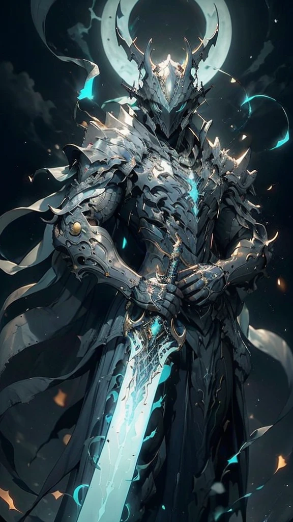 The moon hung high in the night sky, casting an eerie glow over the abandoned ruins. Amidst the crumbling walls and forgotten echoes of a once-grand castle, stood a lone figure. His silhouette was a stark contrast against the haunting backdrop.
His cloak billowed in the cold wind, revealing the glint of a menacingly sharp sword gripped tightly in his hand. His stance was as if chiseled from stone—firm, yet poised for swift, deadly movement. The moonlight danced upon his hands, beautifully drawn, each sinew and tendon seemingly alive with power and purpose.
But it wasn't the skill in his hands that caught attention; it was the darkness that enveloped them. An evil aura exuded from his being, a palpable sense of malevolence that tainted the very air. It whispered of untold horrors and a hunger for destruction, a chilling presence that froze the soul.
His eyes, narrowed and ablaze with an unholy fervor, scanned the desolate grounds with a predatory focus. The killing intent radiated from him, an invisible force that seemed to weigh down the atmosphere.
There was a silence, a pregnant pause before the inevitable storm. The man, a dark harbinger in this desolation, embodied an evil that stirred fear in the hearts of even the bravest souls. With every breath, the world seemed to hold its own, waiting for the impending clash between this malevolent force and any who dared to challenge it.