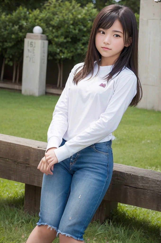 1 Female,((One girl)),((16 years old)), (cowboy shot),(from the front:1.8),squat,Hug your feet, (On the grass:1.3),10th Generation, Very young,Innocent beautiful girl, Idol's face, Delicate girl, (sneakers),(school uniform:1.5),(White shirt:1), (Red tie:1), (blazer:1),(cardigan:1), (Checkered Skirt:1.3),garden,(white lace panties are visible:1.3), (satin fabric panties:1), (white lace panties:1.1), (Lift up your shirt:1.2),Large Breasts,masterpiece, Highest quality, 8K,(beautiful skin:1),Detailed face,Smooth bristles, Glowing black eyes,Sparkling eyes,Childish,RAW Photos,Expressionless, (Small eyes and face:1.0,Accurate body、((bare breasts))、((show off nipple))、(Long brown hair)