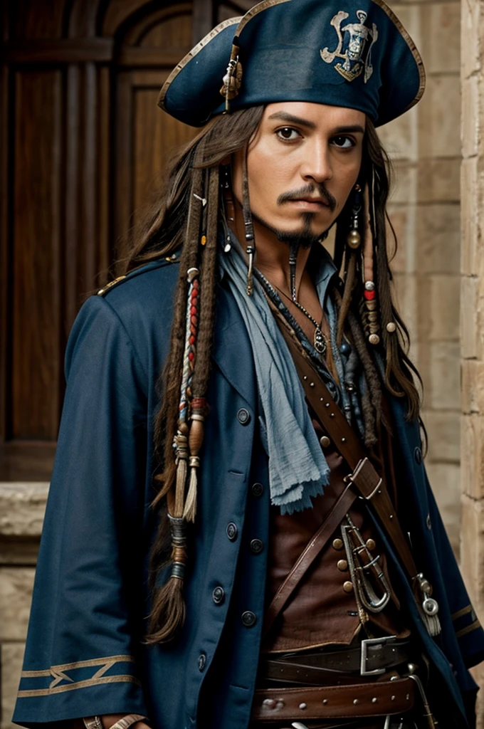 Jack Sparrow con uniforme de Ravenclaw del Colegio Hogwarts