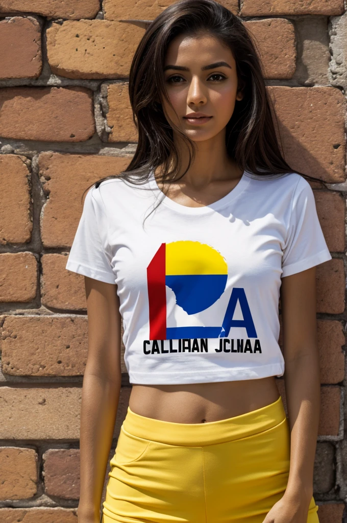 Woman t-shirt colombia and name jacquelin
