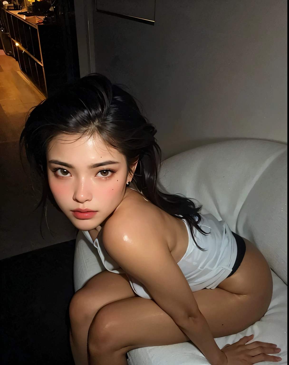 Best Quality, first work, 1 girl, pretty face, (Foto realist: 1.3), (very detailed skin: 1.2), 8k hd, DSLR, high quality, high resolution, 4k, 8k, best ratio, Four fingers;, (realist: 1.3), handsome 1, jenny, 16k, ethereal beauty, 16k maximum quality, Best Quality, mais high quality, Most perfect quality and details., Perfect face and beauty., long and perfect strands, perfect hair, beautiful threads, beautiful hair, extreme perfection, perfecta calidad surrealist, the highest resolution possible
