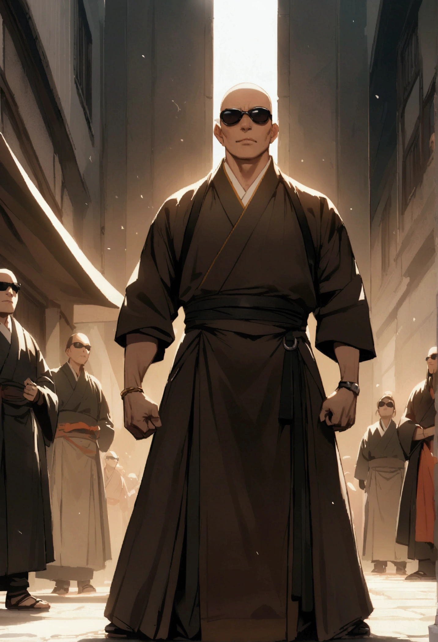 Japanese monk、Small、Expert、strongest、sunglasses
