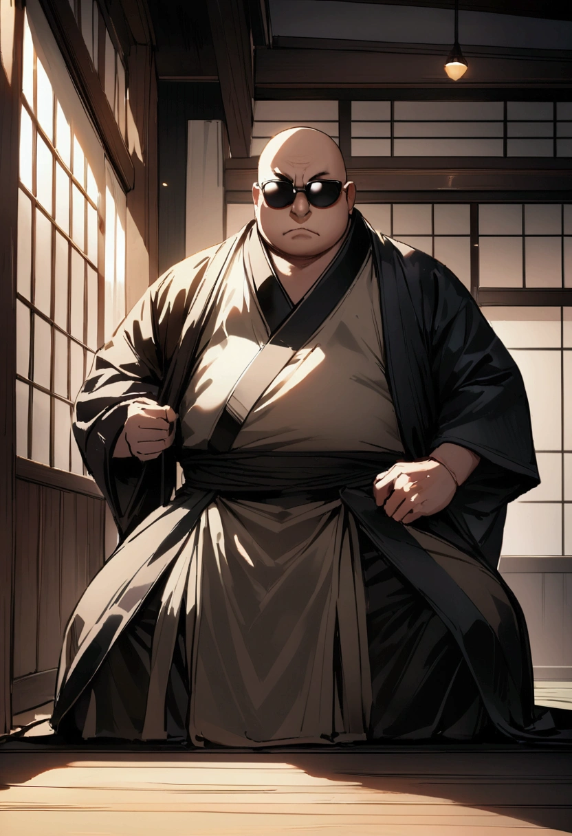 Japanese monk、Small、Expert、strongest、sunglasses