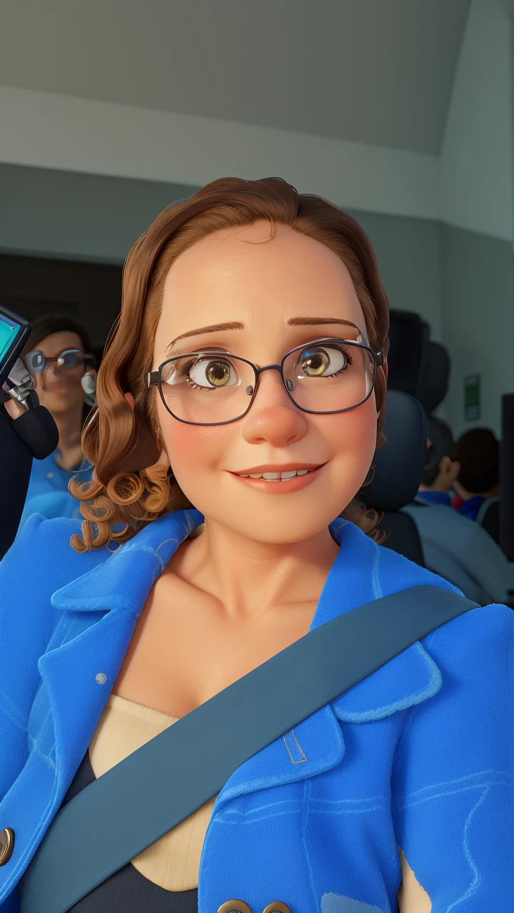 Woman, wear glasses, eyes browns, curly blonde, short-hair, psychologist, clinic ,